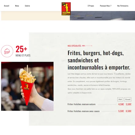 Mehrsprachige Website von Fritland Brussels