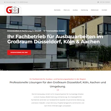 Startseite der GI Innenausbau GmbH