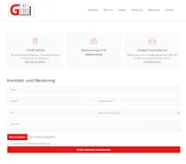 Kontaktmöglichkeiten der GI Innenausbau Website
