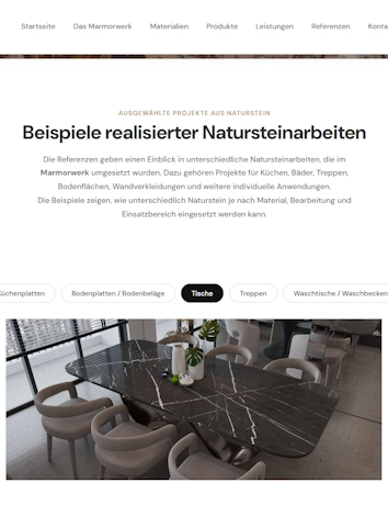 Naturstein- und Produktdarstellung von Marmorwerk Stumm