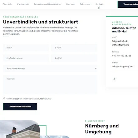 Kontaktmöglichkeiten der NASO Website