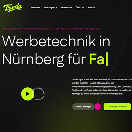 SEO-Grundlage und lokale Sichtbarkeit von Triada Signs